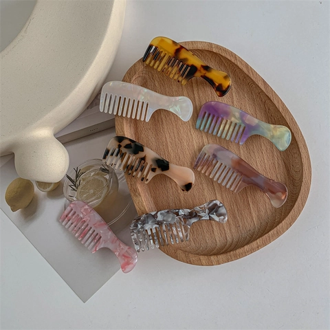 Damen Kreative Mini Kamm Haarklammern Acetatfaser Marmor Verlauf Entenschnabel Haarklammern Retro Individuelle Mode Haarschmuck