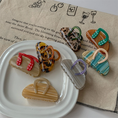Französisches Retro Acetat Leopardenmuster Haarklammer Handtaschenform Eleganter Hai Clip Haarschmuck Für Damen Haar Styling