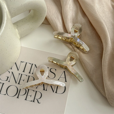 Eleganti Fermagli per Capelli Iridescenti da Donna Minimalisti Bianco Grigio Sirena Accessori per Capelli in Resina per Styling Quotidiano Regalo per Feste
