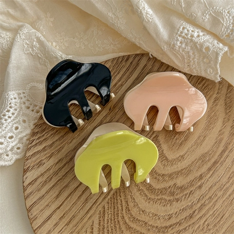 Minimalistische Acetaat Haarklauw Voor Dames Contrastkleur Wolkvorm Haaraccessoires Elegante Haarfixatie