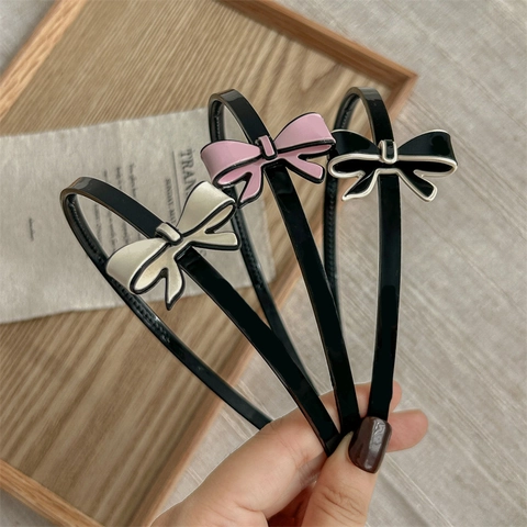 Eleganter PVC Schleife Haarreif Für Damen Süße Kontrastkante Rutschfester Haarreifen Mode Haarschmuck Für Den Alltag
