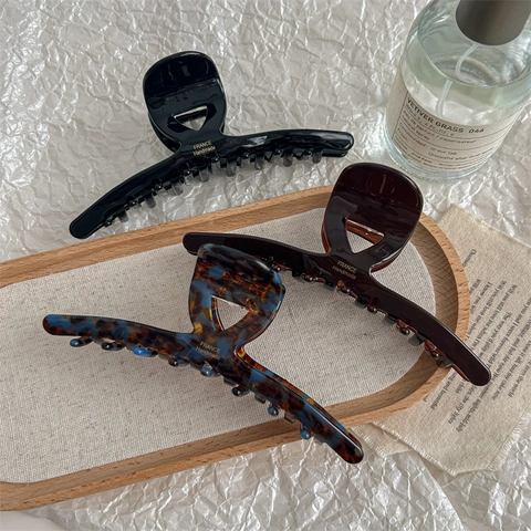 Grandi Mollette per Capelli in Acetato Francese Tartarugato per Capelli Folti Accessori Moda Fatti a Mano da Donna