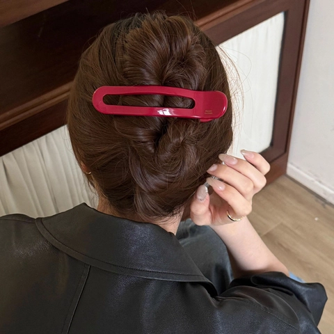 French Acetate Hollow Out Duckbill Hair Clip Minimalist Tortoise Shell Hair Claw For Women Elegant Bun Styling Accessories