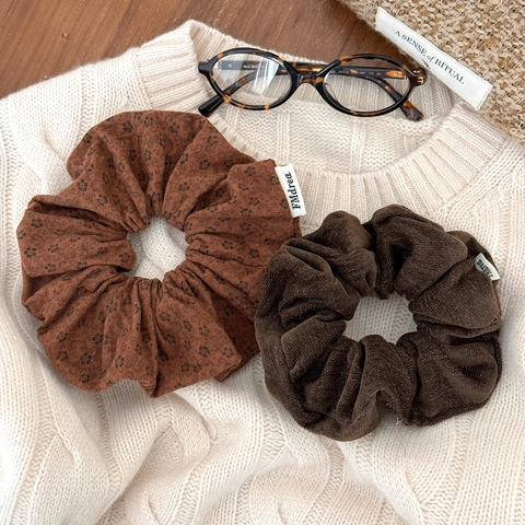 Eenvoudige Elegante Bloem Stof Scrunchie Voor Vrouwen Koreaanse Stijl Hoge Elasticiteit Haarelastiek Paardenstaart Houder Retro Haaraccessoires