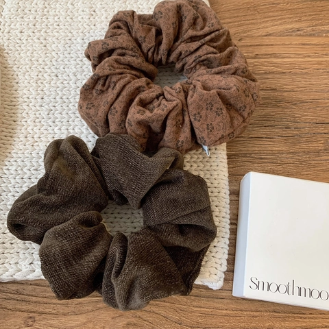 Eenvoudige Elegante Bloem Stof Scrunchie Voor Vrouwen Koreaanse Stijl Hoge Elasticiteit Haarelastiek Paardenstaart Houder Retro Haaraccessoires