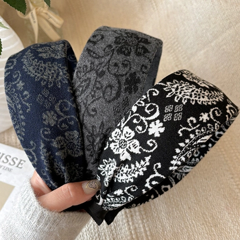 Cerchietto Largo Imbottito In Jacquard Floreale Per Donna Design Retrò In Tessuto Stile Vintage Accessori Per Capelli Eleganti