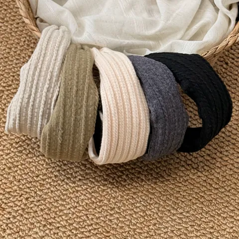 Fascia per Capelli Larga a Maglia Vintage da Donna Cerchietto a Righe Spesso per Lavaggio Viso Accessori Capelli Caldi Invernali Fatto a Mano