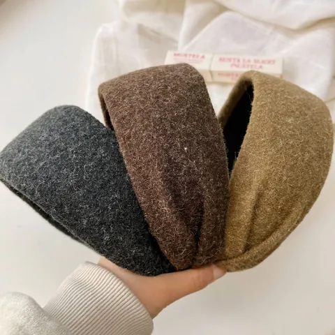 Kunstmohair Plüsch Stirnband Hohes Design Breite Krempe Winter Warm Täglich Koreanischer Stil Haarschmuck Für Damen