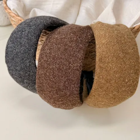 Kunstmohair Plüsch Stirnband Hohes Design Breite Krempe Winter Warm Täglich Koreanischer Stil Haarschmuck Für Damen