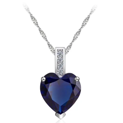 Eleganter Herz Anhänger Halskette Für Damen Kupfer Eingelegter Herzschliff Zirkonia Schlüsselbein Kette Schmuck Geschenk