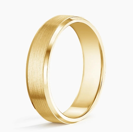 Modern Minimalist Titanium Steel Ring For Men Matte Brushed Finish Beveled Edge Comfort Fit 8mm 6mm Wide Wedding Band Jewelry