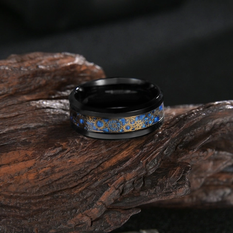 Bague Engrenage Mécanique Steampunk Pour Hommes Femmes Acier Au Titane Esthétique Industrielle Bande Fibre De Carbone Bijoux