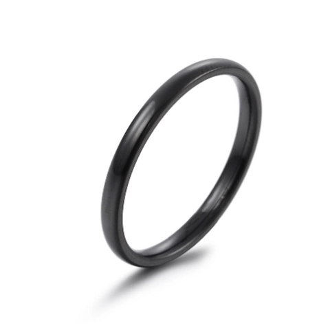 Minimalist Titanium Steel Plain Band Ring Polished Finish Gold Silver Black Comfort Fit Engagement Couples Fashion Jewelry Ring