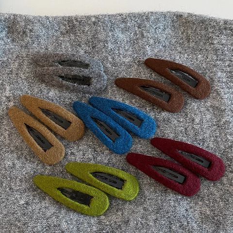 Vintage Gestrickter Stoff BB Haarclips Für Damen Mehrfarbig Wassertropfenform Herbst Winter Alltag Haarschmuck