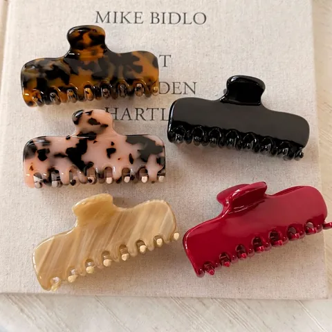 Französischer Acetat Haarkralle Elegant Schildpatt Haarklammer Hochwertige Shark Clip Kopfschmuck Haarstyling Zubehör Damen