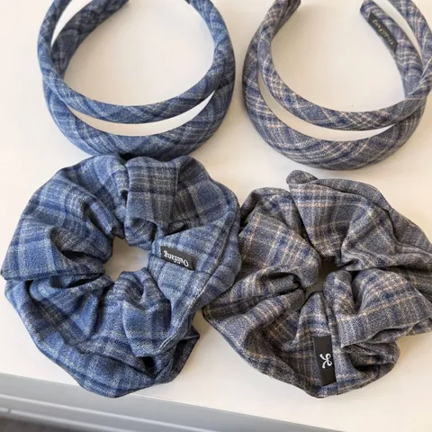 Classico Cerchietto Tessuto a Quadri Elastico Retro Stile Britannico Misto Cotone Capelli Fascia Accessori per Donna