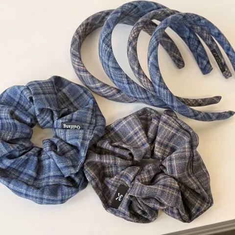 Classico Cerchietto Tessuto a Quadri Elastico Retro Stile Britannico Misto Cotone Capelli Fascia Accessori per Donna