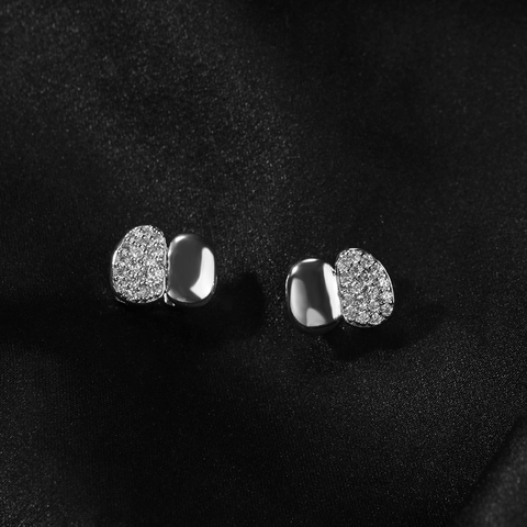 Hip Hop Tand Grillz Koper Zirconia Enkele Tand Dop Iced Out Micro Pave Tandheelkundige Grills Voor Mannen Vrouwen Mode Sieraden