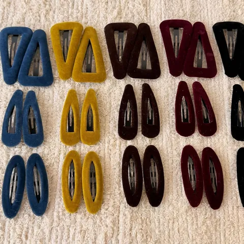 Pinzas para el Cabello BB Snap Geométricas de Aleación Envueltas en Terciopelo Vintage Francés Horquillas de Color Sólido para Mujeres
