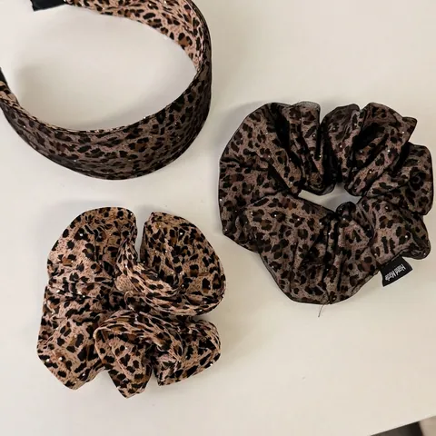 Conjunto de Coletero y Diadema con Estampado de Leopardo Vintage y Diamantes de Imitación Accesorios de Moda para el Cabello para Mujer Decoración Diaria