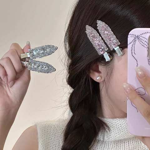 Fermaglio per Capelli Senza Traccia in Strass e Perla Artificiale Fatto a Mano per Donna Materiali Misti Stile Fata Accessori per Capelli