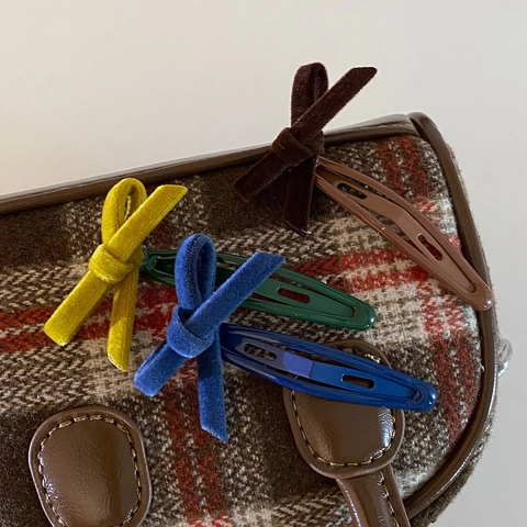 Vintage Samt Bogen Haarclip Süße BB Clip Für Damen Mädchen Elegant Seitenhaarnadel Herbst Winter Dekorative Haarschmuck