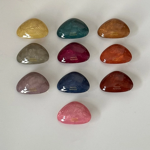Fermagli per Capelli Geometrici in Acetato Retrò per Donna Clip a Becco d'Anatra a Triangolo Irregolare Accessori per Capelli France Handmade