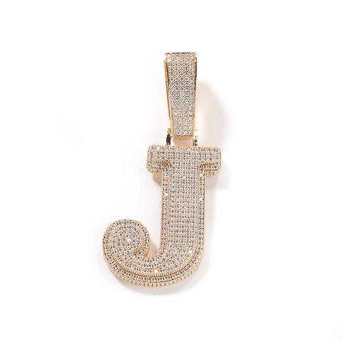 Hip Hop Alphabet Initial Letter Pendant Necklace Copper Iced Out Rhinestone Alphabet Charm Necklace For Men Women Streetwear Jewelry