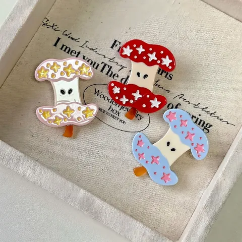 Lustige Cartoon Apfelkern Stern Acetat Haarspange Entenschnabel Clip Süße Haarnadel Für Damen Mädchen Haarschmuck