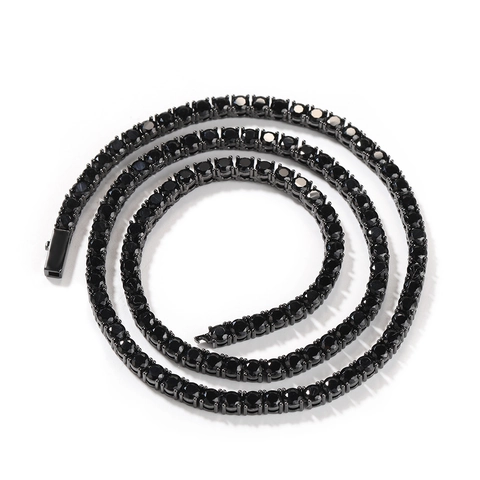 Collar De Cadena De Tenis Hip Hop Streetwear Para Hombres Mujeres Cobre Zirconia Incrustada Joyería De Lujo Brillante Para Fiesta