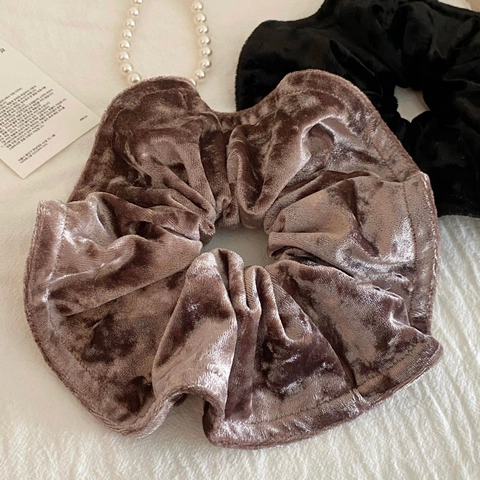 Coleteros de Terciopelo Elegantes de Estilo Francés para Mujer Color Sólido Vintage Grandes Coleteros Accesorios para Cabello