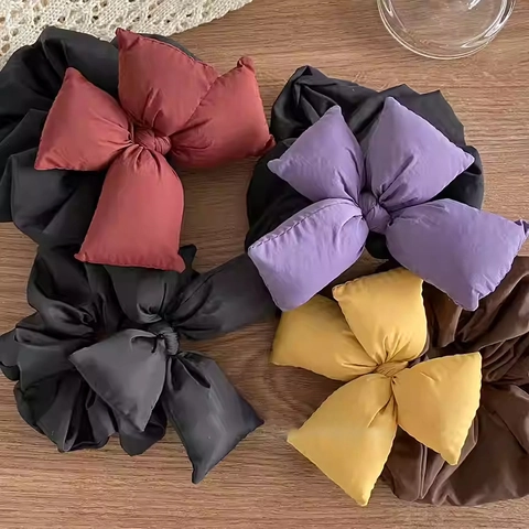 Große Gepolsterte Schleife Haargummi Weicher Stoff Elastisches Haarband Übergroßer Dekorativer Kopfschmuck Für Damen Mädchen Accessoire