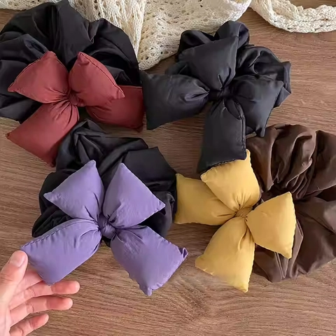 Große Gepolsterte Schleife Haargummi Weicher Stoff Elastisches Haarband Übergroßer Dekorativer Kopfschmuck Für Damen Mädchen Accessoire