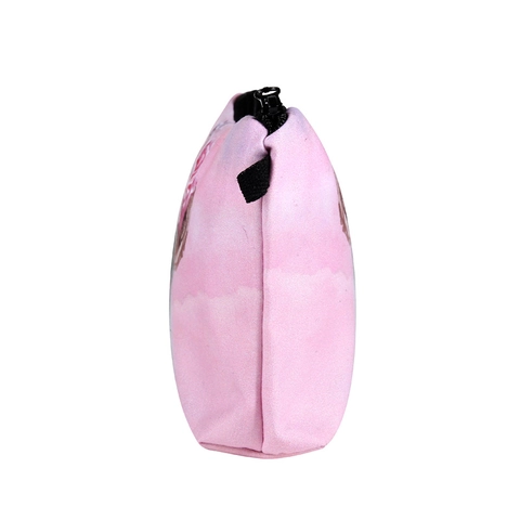 Women's 3D Print Cat Flower Wreath Cosmetic Bag Multifunctional Travel Toiletry Organizer Polyester Zipper Pouch Handbag