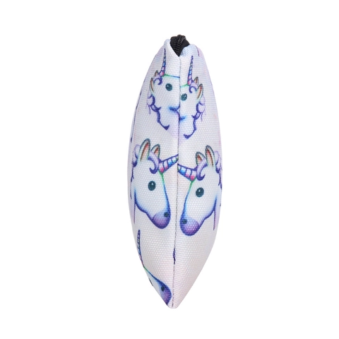 Dames Leuke Eenhoorn Print Make-up Tas Draagbare Oxford Doek Cosmetische Tas Met Rits Toilettas Reis Opbergtas