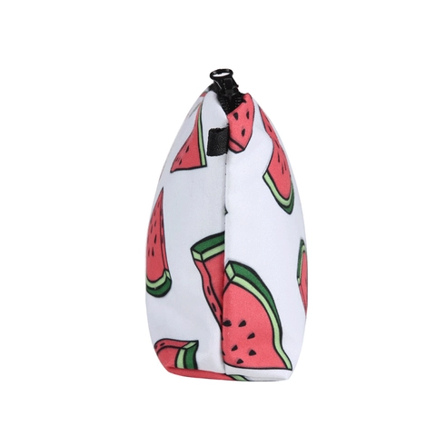 Watermelon Print Makeup Bag Polyester Zipper Toiletry Organizer Cosmetic Storage Case For Travel Women Summer Refreshing