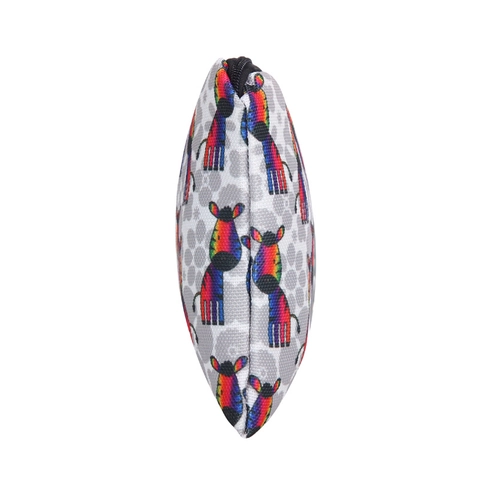 Trousse à Maquillage Motif Zèbre Arc-en-ciel Tissu Oxford Durable Organisateur de Voyage Portable pour Femmes Filles Style Dessin Animé
