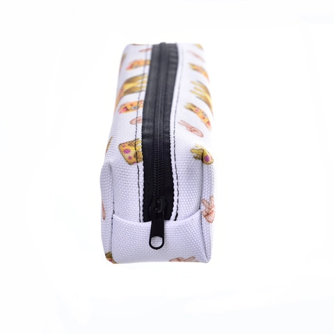 Digitale Print Oxford Stof Cosmetische Tas Draagbare Etui Met Kroon Emoji Patroon Student Briefpapier Organizer