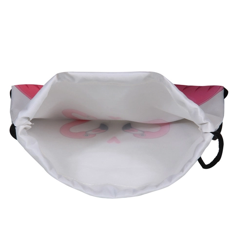 Sac à Dos à Cordon en Polyester Imprimé Flamant Rose Léger Imperméable Sac de Rangement Voyage Sac de Sport Décontracté Homme Femme