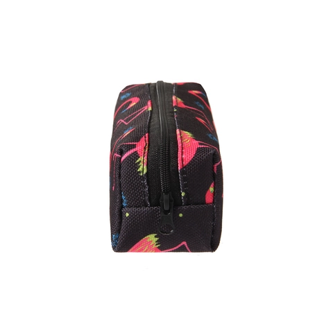 Borsa da Trucco in Tessuto Oxford con Stampa di Fenicotteri Astuccio Portatile da Viaggio Beauty Case Multiuso per Donna