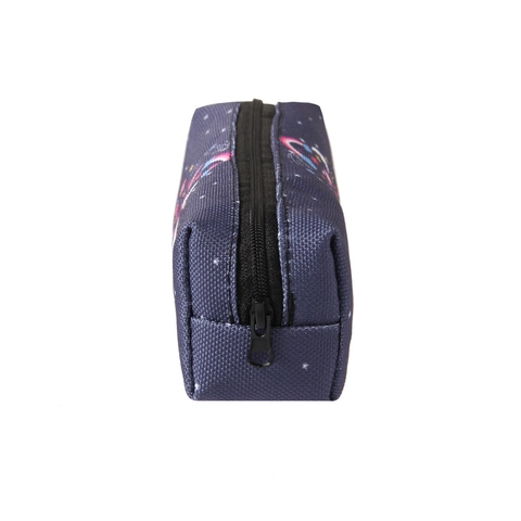 Borsa da Trucco in Tessuto Oxford con Stampa Unicorno Cartone Animato Astuccio Galassia Romantica Custodia Portatile per Donna