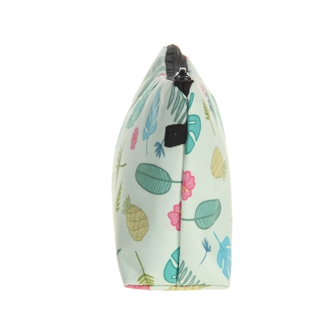 Bolsa de Maquillaje de Poliéster Con Estampado de Plantas Tropicales para Mujer Organizador de Viaje Portátil Con Cremallera
