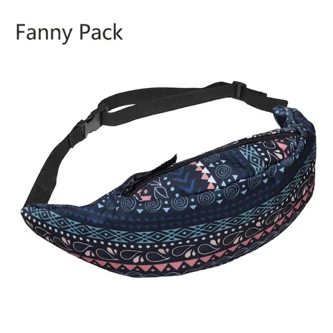 Bohemian Geometrischer Druck Gürteltasche Polyester Stammesmuster Bauchtasche Für Damen Outdoor Reise Laufen Gürteltasche