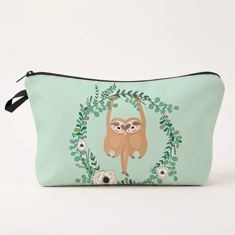 Vrouwen Waterbestendig Luiaard Print Cosmetische Tas Draagbare Polyester Make-Up Tas Multifunctionele Reistoiletartikelen Opslag Organizer Tas