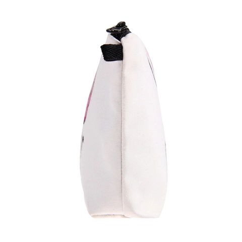 Portable Makeup Bag Polyester Sponge Lining Travel Toiletries Storage Bag Donut Letter Print Women Cosmetic Organizer Zippered Pouch