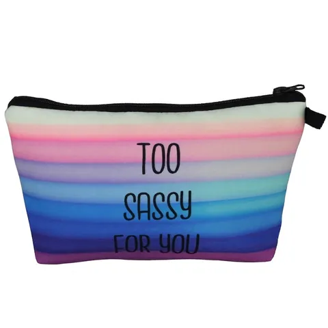 Damen Regenbogen Gestreift Bedruckt Polyester Kosmetiktasche Tragbare Reisen Kulturbeutel Too Sassy For You Aufbewahrungstasche