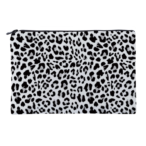 Bolsa de Maquillaje Portátil con Estampado de Leopardo para Mujer Neceser de Viaje de Poliéster Duradero Estuche Organizador Multiusos