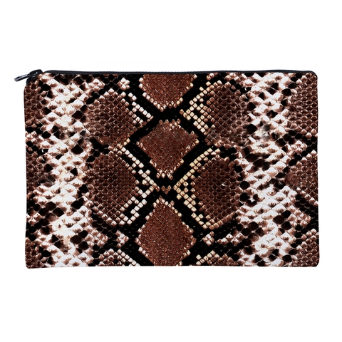 Snake Pattern Makeup Bag Oxford Printed Travel Toiletry Pouch Multi-functional Organizer For Women Cosmetic Storage