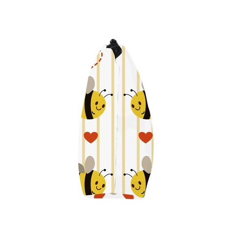Bolsa de Maquillaje para Mujer Estampado Abeja Organizador de Viaje Rayas Poliéster Bolsa Cosmética con Cremallera
