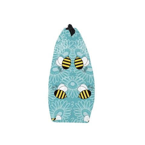 Damen Wasserabweisend Polyester Kosmetiktasche Mit Bienen Und Gänseblümchen Druck Tragbare Reise Kulturbeutel Handtasche